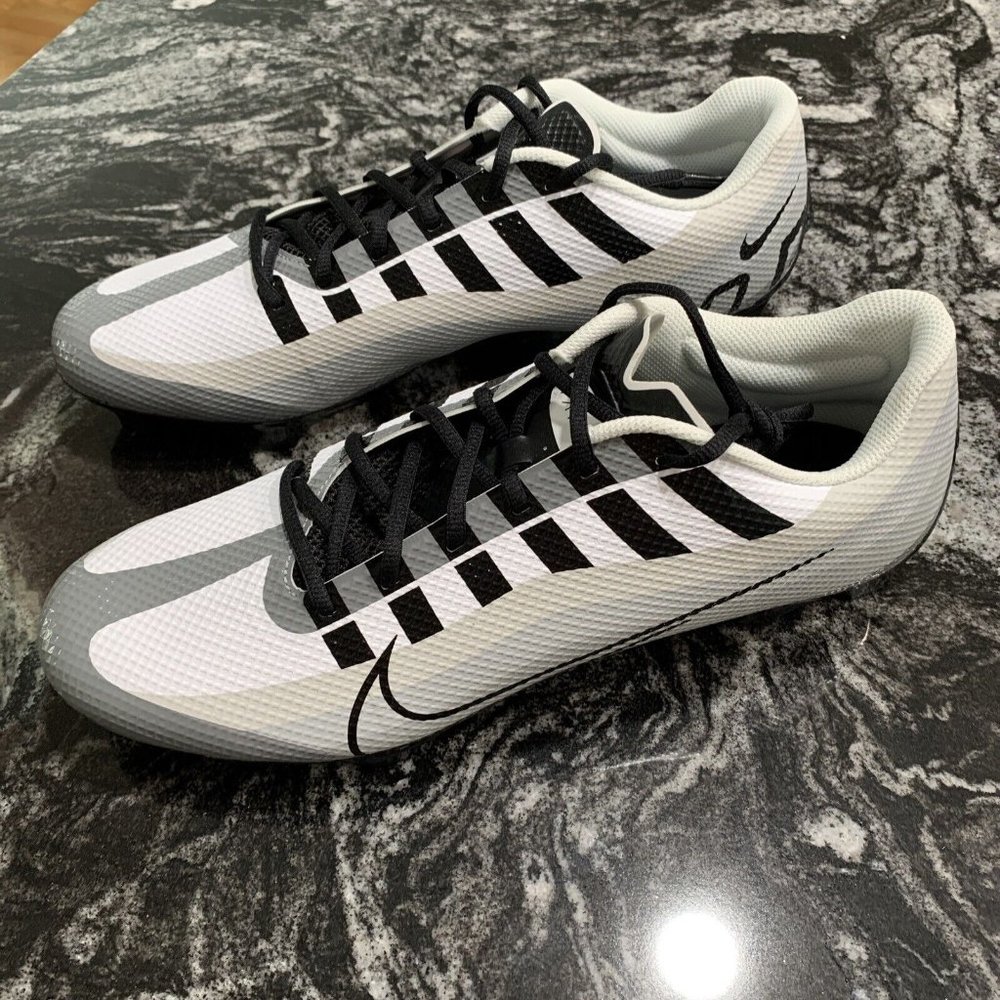 Nike Vapor Edge Speed 360 Men's 9.5 White Black Gray Football Cleats